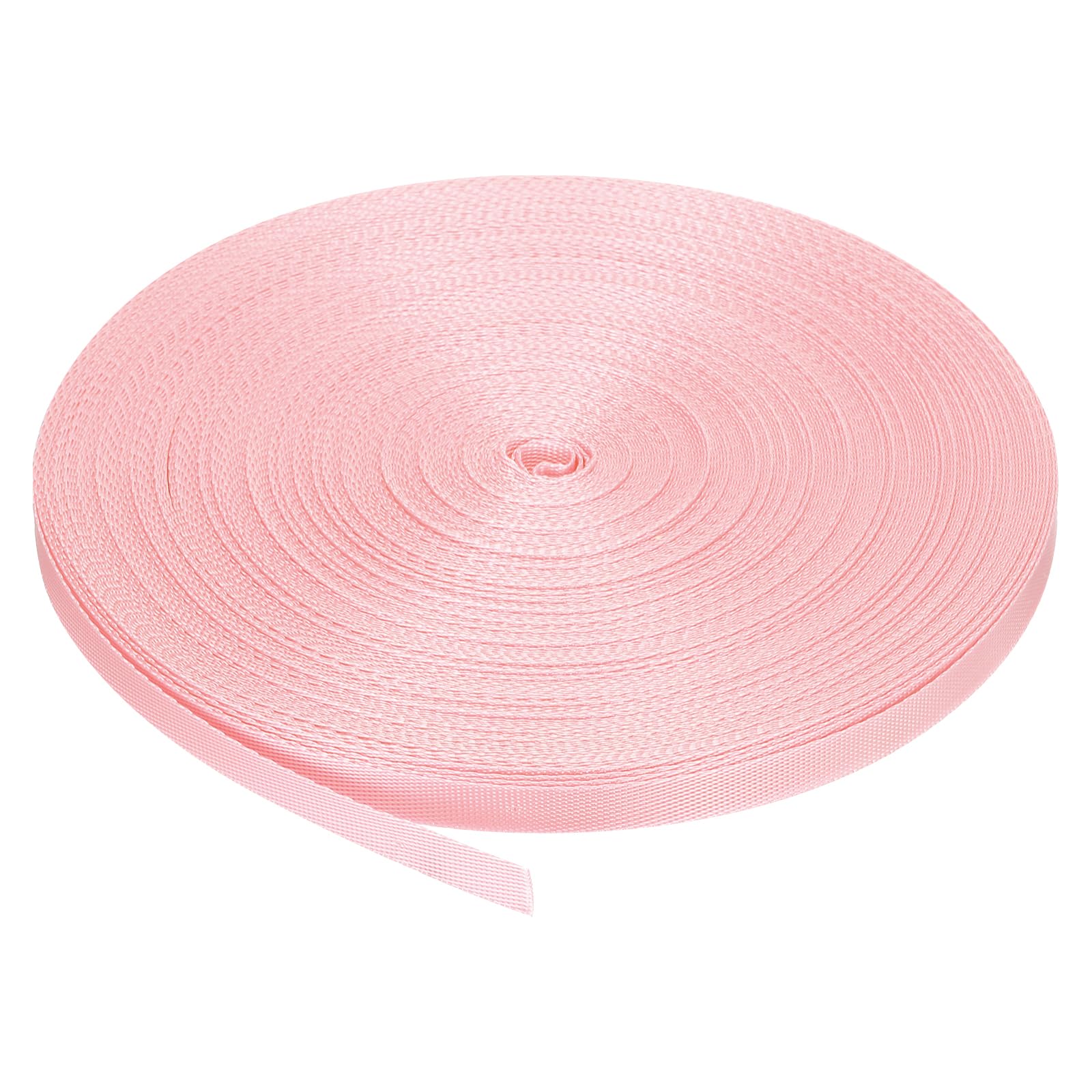 MECCANIXITY Nylon Webbing Strap Flat 3/8 Inch 50 Yards Pale Pink for Outdoor DIY Gear Repair, Backpack, Luggage-Rack, Crafts