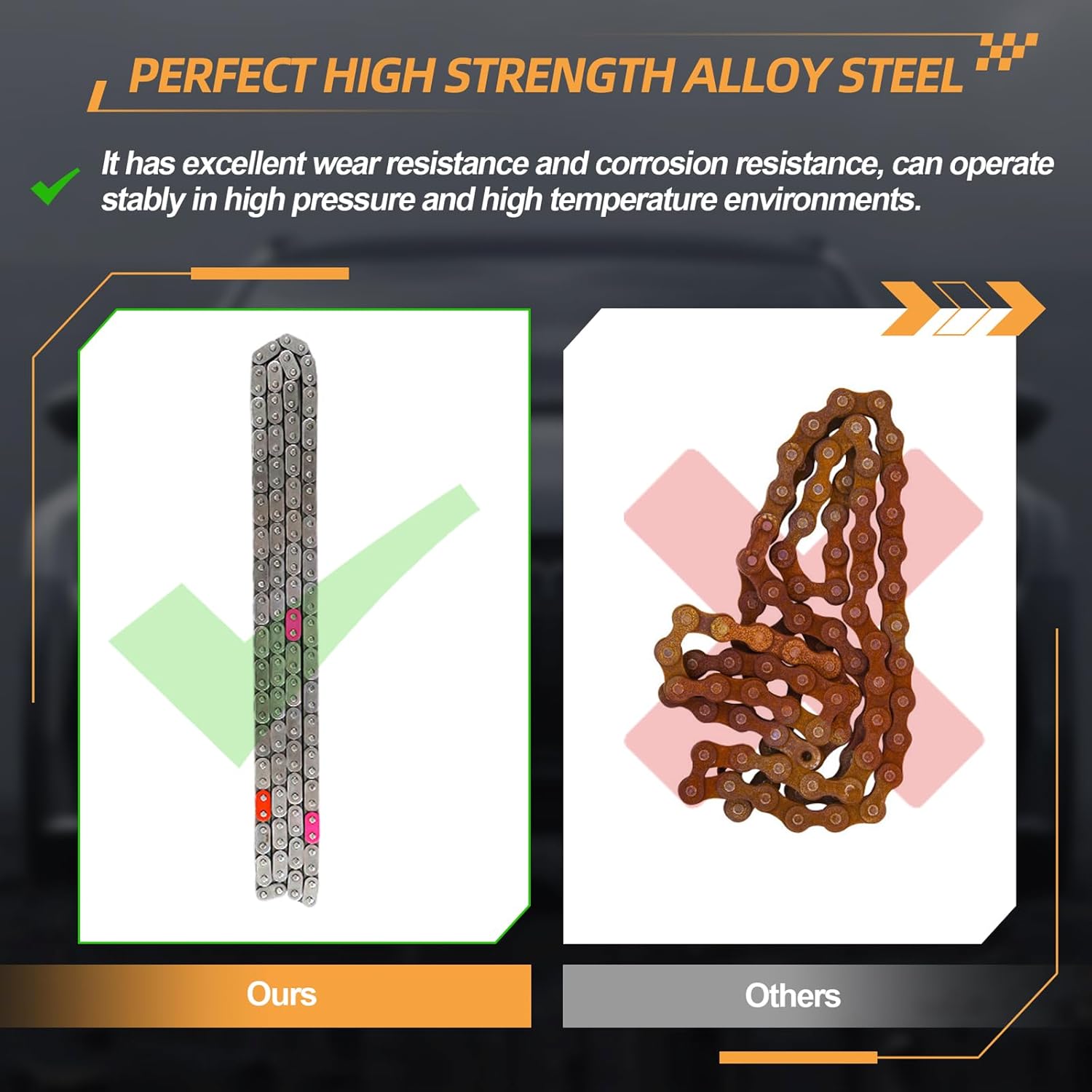 Engine Timing Chain Kit, Suitable for Hyundai Azera Santa Fe Genesis Palisade, Genesis G70/G80/G90, Kia Sedona Sorento 3.3L/3.8L, Automotive Timing Chain Set Replace 24321-3L100 24410-3CGA3