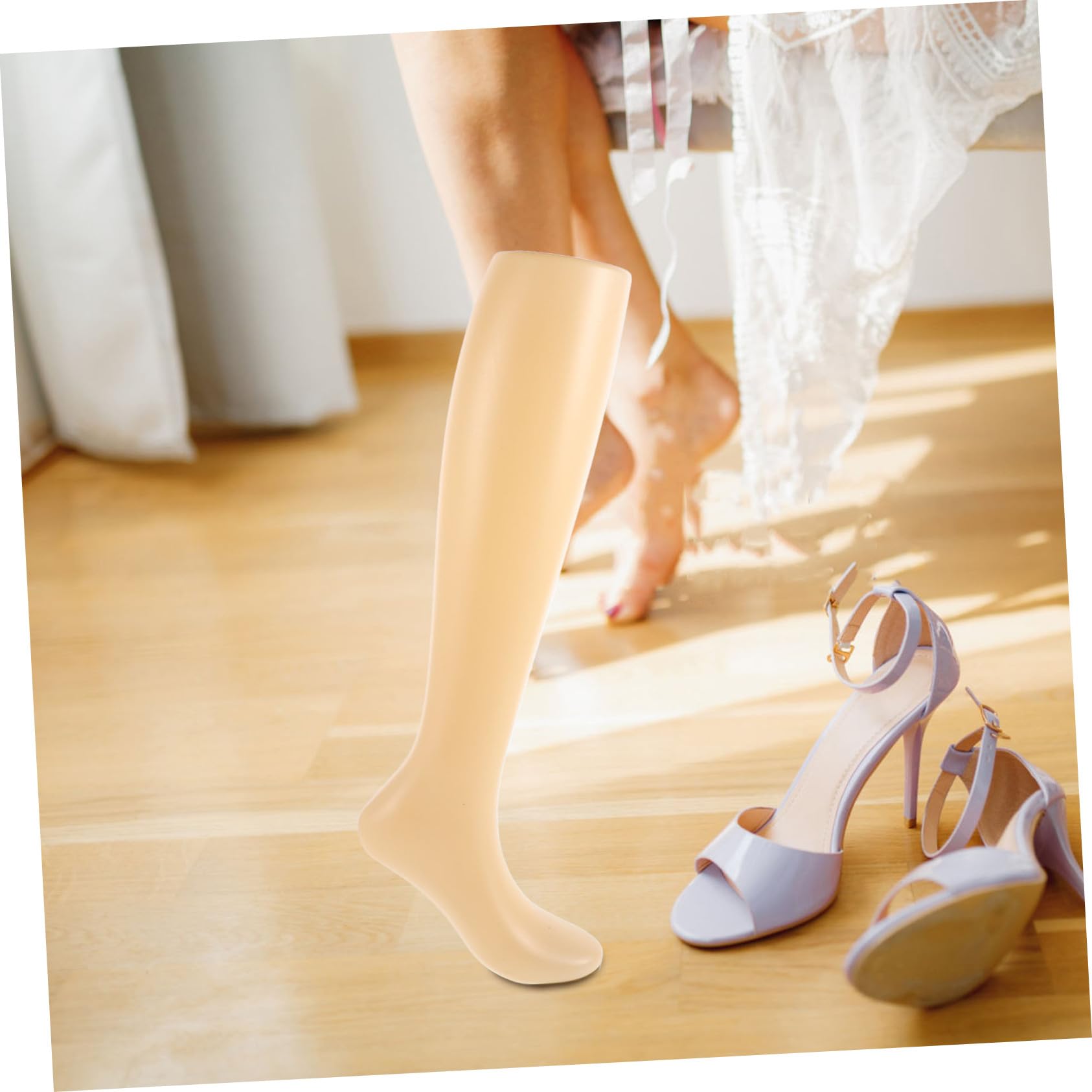 Schaufensterpuppe Bein Sockendisplay Weiblich Kunststoff Stehendes Fußmodell Für Wadenlange Socken Einzelhandel