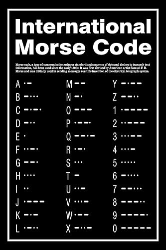 Miniatura 4 de Morse code alphabet poster or print unframed