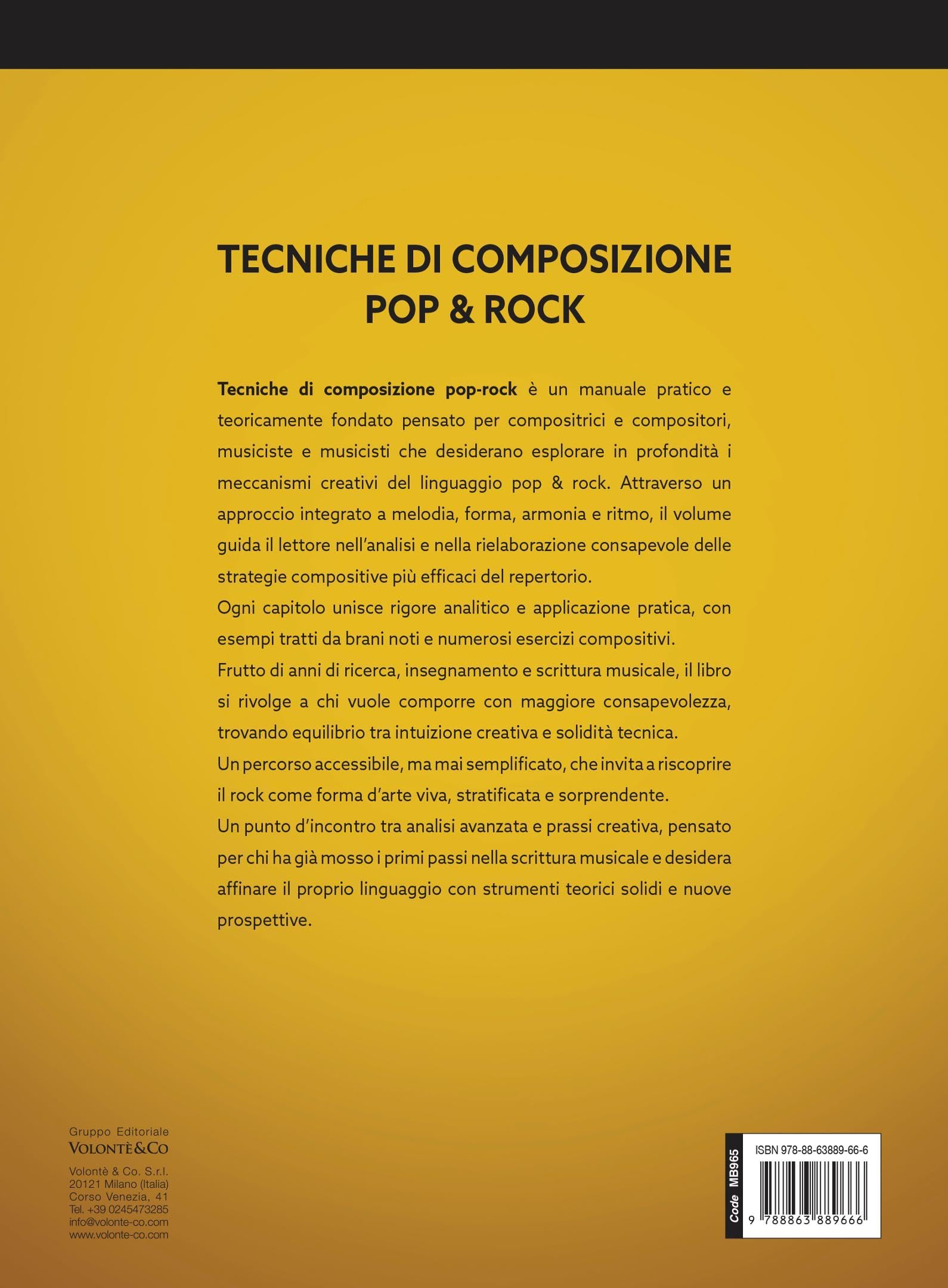 Tecniche di composizione pop & rock. Melodia, forma, armonia e ritmo