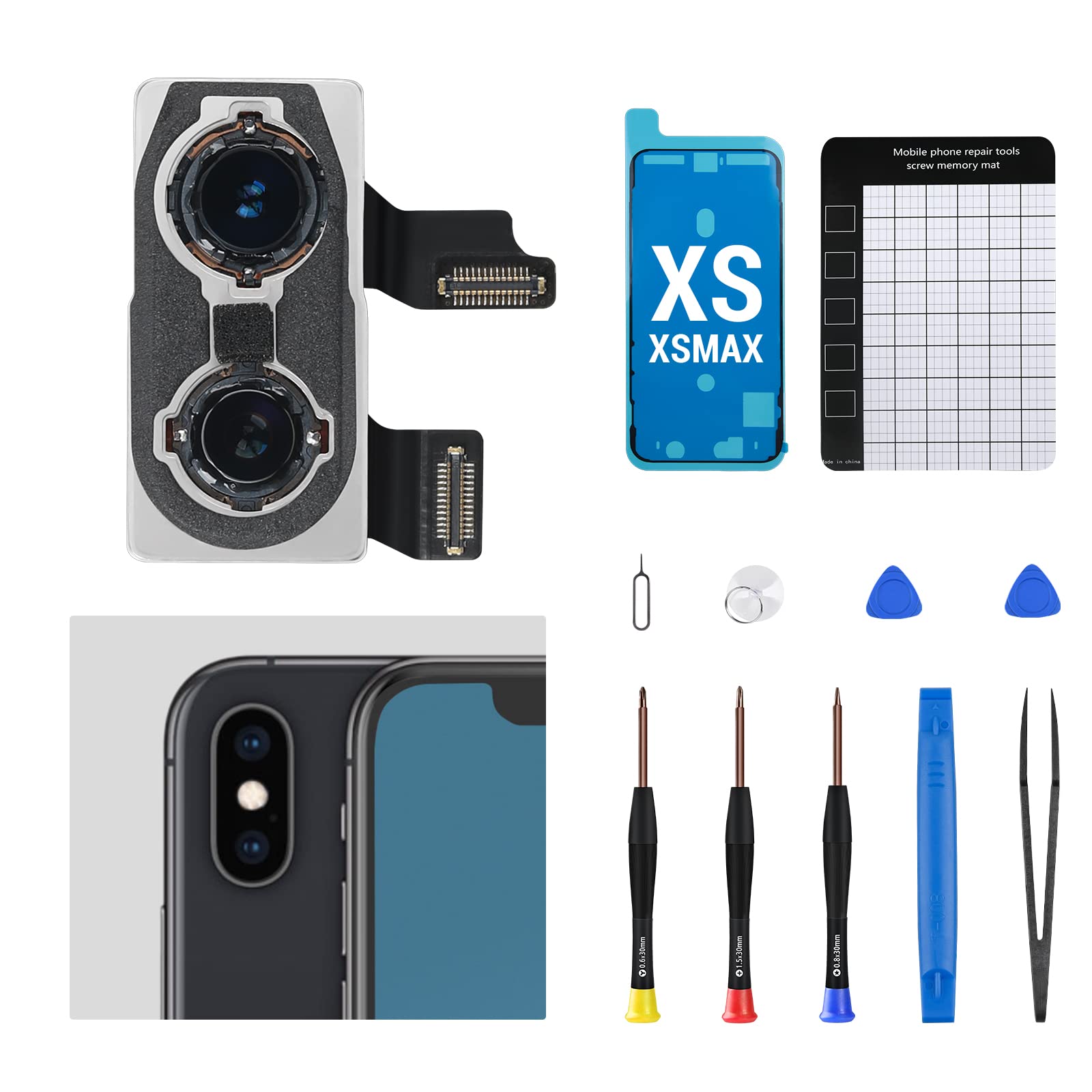 Amazon.com: CYKJGS for iPhone Xs XS Max Main Rear Back Camera
