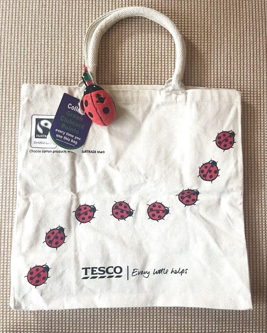 Amazon.co.jp: イギリス TESCO エコバッグ コットン てんとう虫