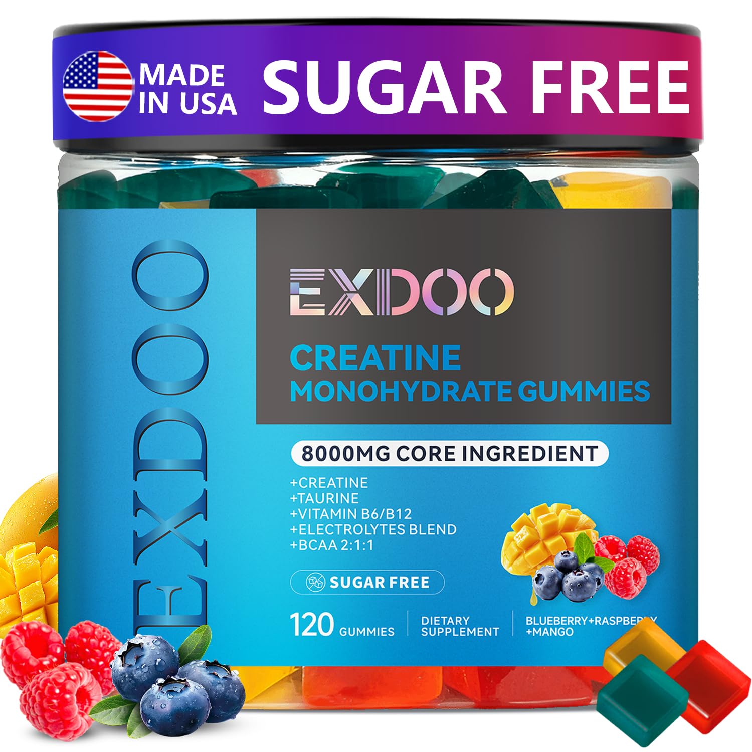 Creatine Gummies 5g Per Serving for Men & Women Sugar Free