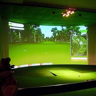 TEHONGMAI Indoor Golf Simulator Curtains, Golf Ball Simulator Impact Display Projection Screen, Skills Percussion Cloth Practice/Play Game Entertainment Tools for Golf Practice