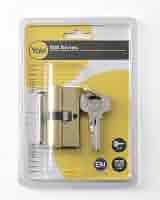 Yale 10 0551 0030 00 2201 YC500+ 30X10 NI   Cerradura De Medio Cilindro 30 X 10 Mm Para Puerta Exterior, Entrada/cochera, 5 Pines, 3 Llaves, Niquelado