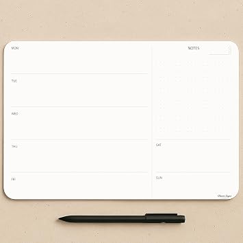 Weekly Planner Pad, Weekly To Do List Notepad, Tear Off Undated Weekly Planner Notepad, 50 Sheets, A4 Size 8,3" X 11,7", Premium Thick Paper with Cardboard Back Support, Weekly Desk Planner by CLEVER SIGNS