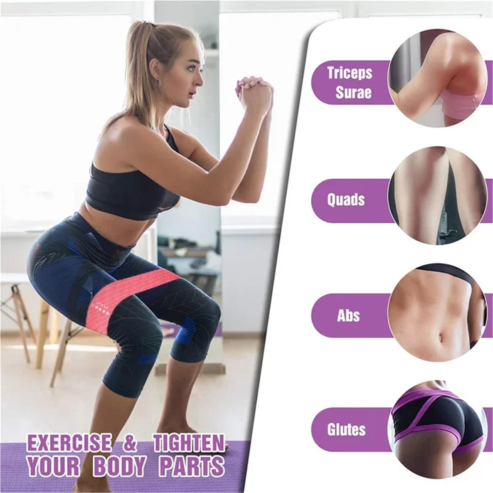 Elastici Fitness Fasce Elastiche Di Resistenza Fitness | Home Training Yoga Sport Stretching Pilates Allenamento Attrezzatura da palestra