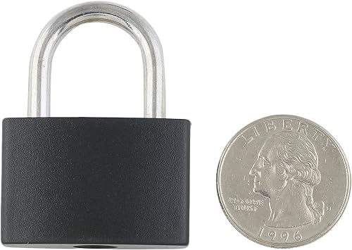 Vista 40 de Pequeño candado de latón macizo cubierto de ABS duradero con llave individual - Juego de 8 candados (multicolor, 8 unidades)