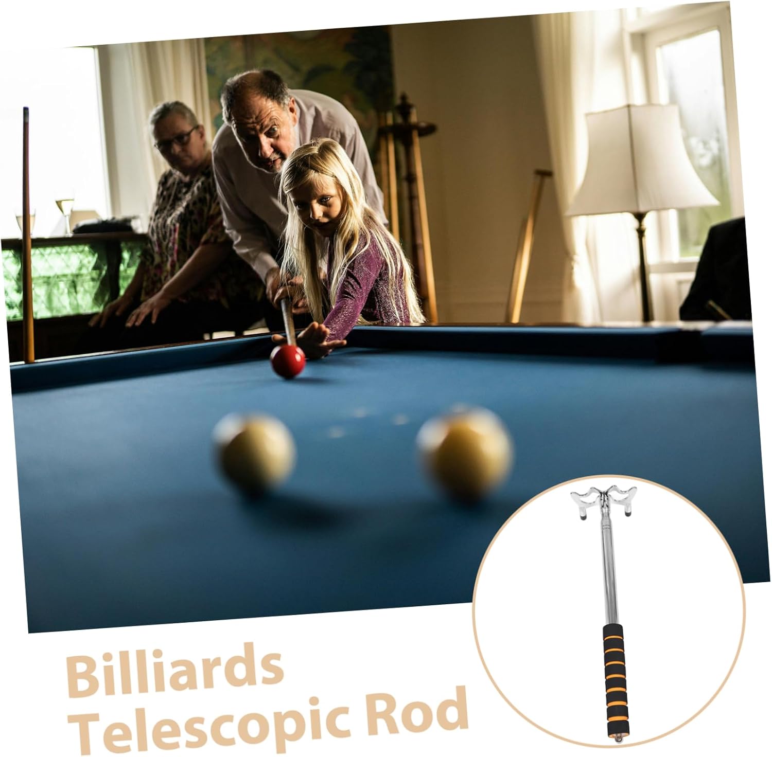 Telescopic Pool Cue Stick Cue Holder Billiards Bridge Stick for Snooker Pool Table Extendable Billiard for Table Game