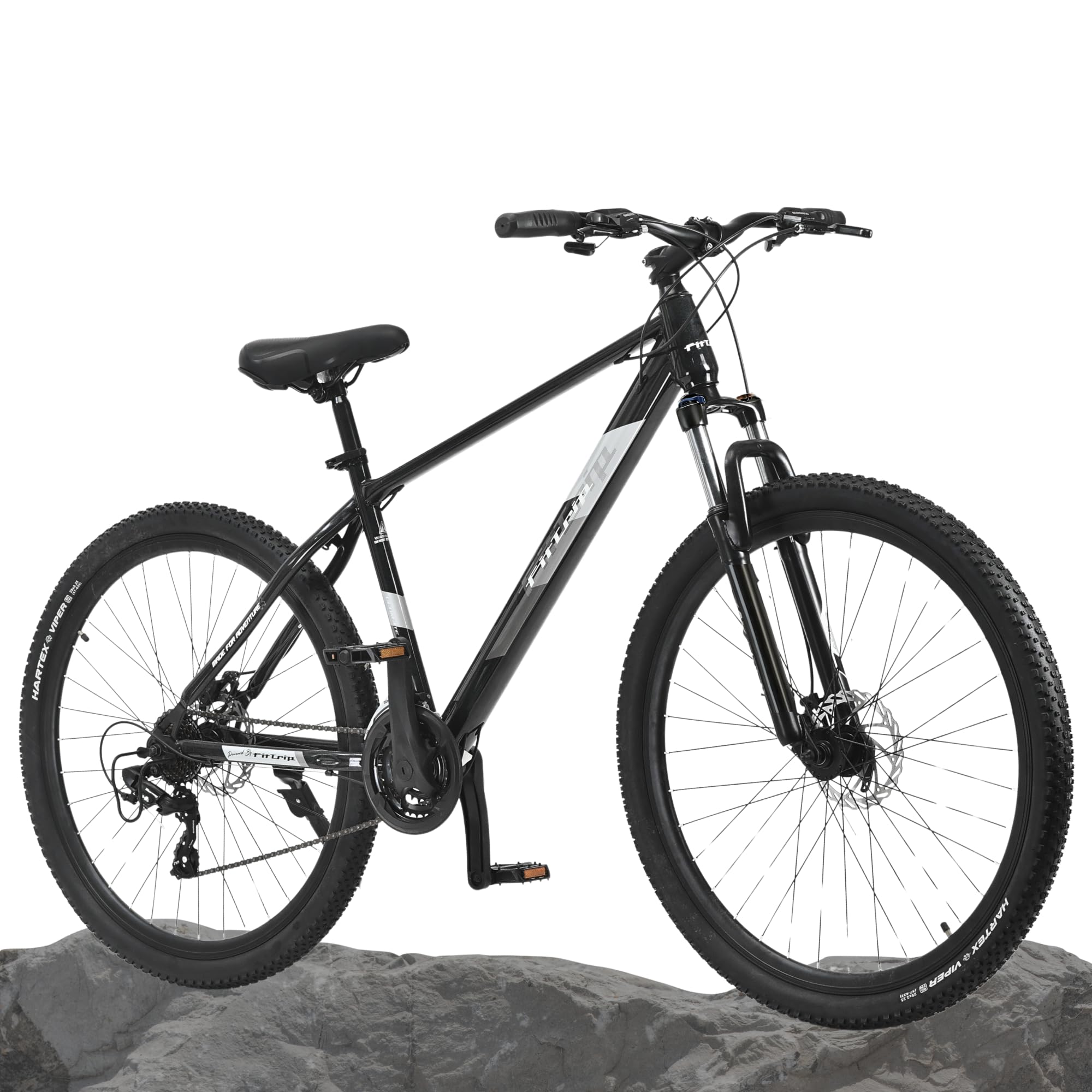 FitTrip Dominator 29 Inch MTB | 21 SPD Shimano Gearset | Zoom Lockout Suspension | Clarks Dual Disk Brakes | Geared MTB Cycle for Men & Women (Dark Edition)