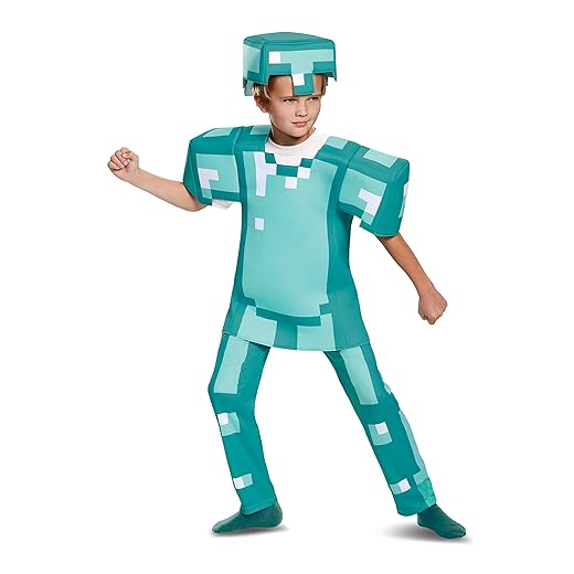 Armor Deluxe Minecraft Costume, Blue, Small (4-6)