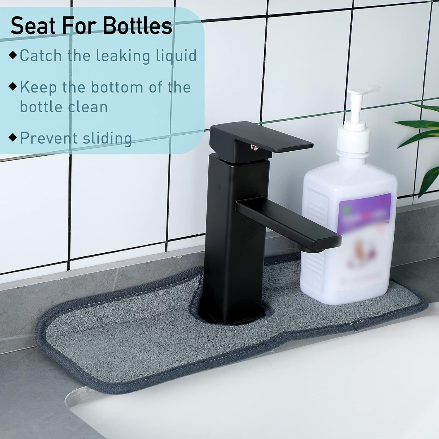Faucet Absorbent Mat Kitchen Faucet Sink Splash Guard Sink Protector Towel Mat Dish Drying Mat Pads for Kitchen Bathroom (3 Pieces,15 x 5 Inch): Home & Kitchen