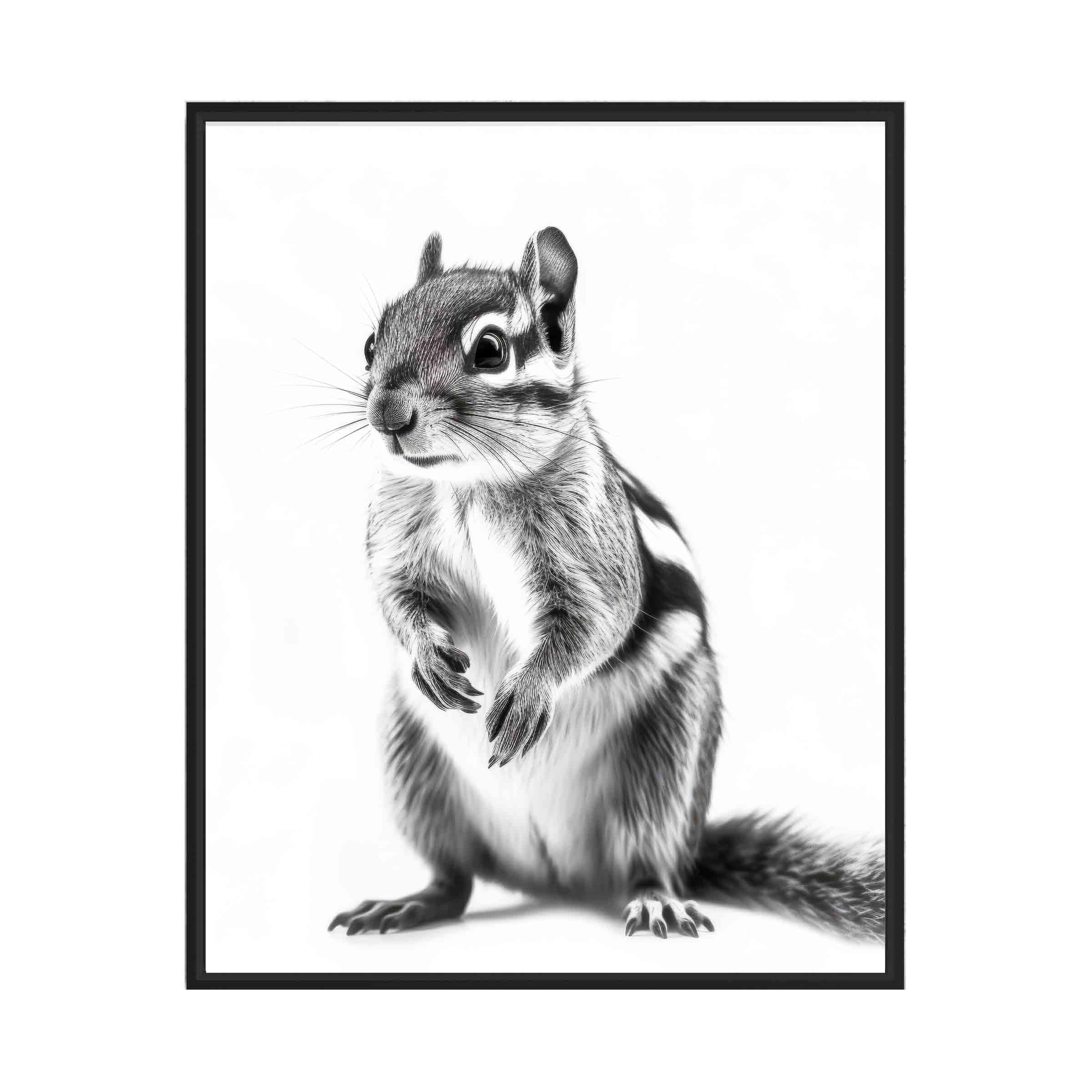 Chipmunk Black And White