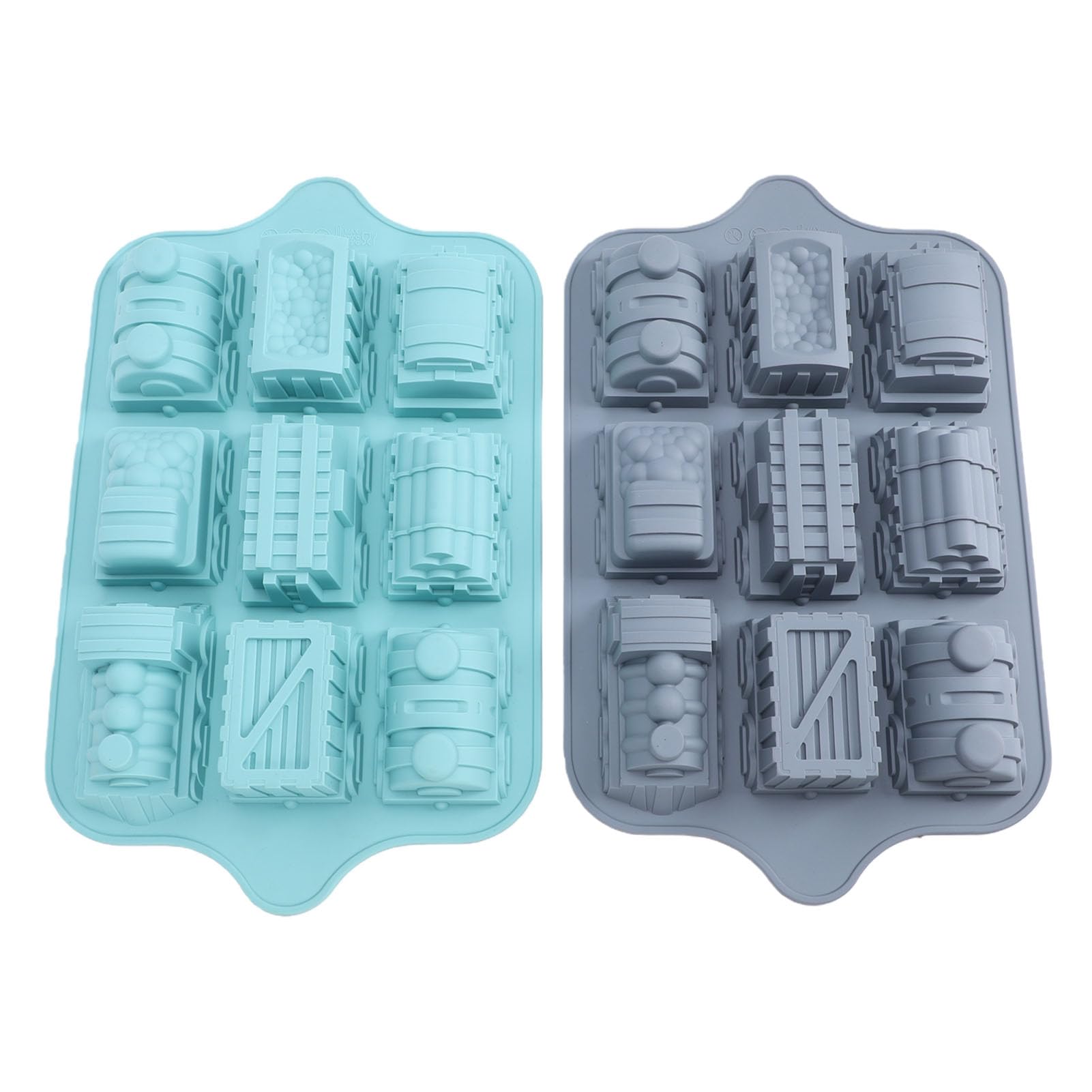 Moule à gâteau en silicone Rengue de qualité supérieure à forme train 9 empreintes