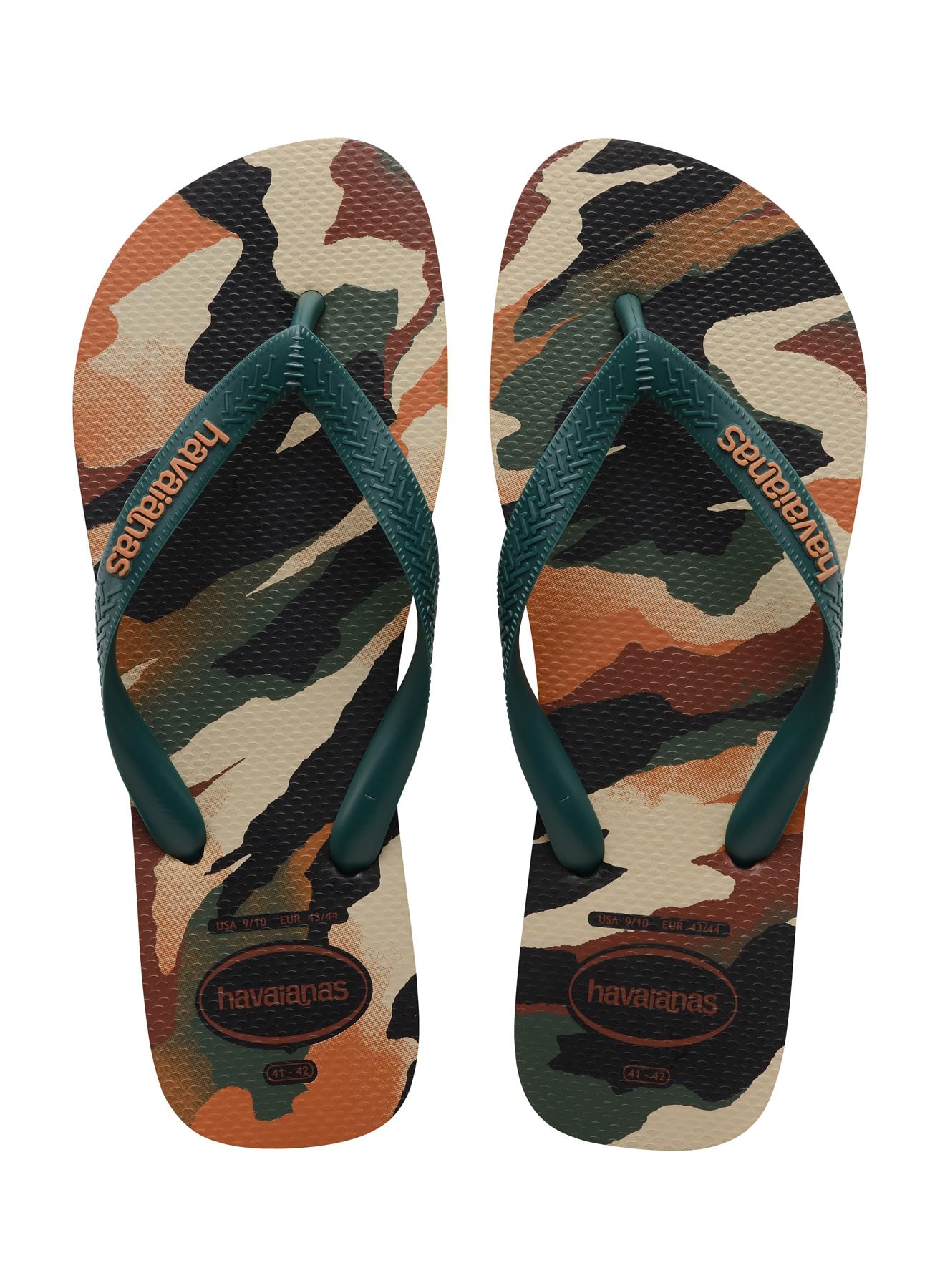 Havaianas Top Camu Men FlipFlop Black/Pantanal Green 5.5/6 UK