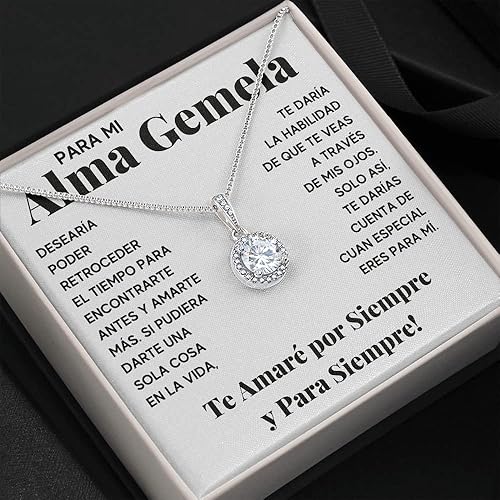 Collar CH1738 para MI ALMA GEMELA collar de plata REGALO DE AMOR collar de oro regalos para él regalos para ella regalo especial de cumpleaños