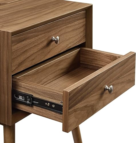 Miniatura 5 de Modway Mesita de noche de madera de brasa, nogal