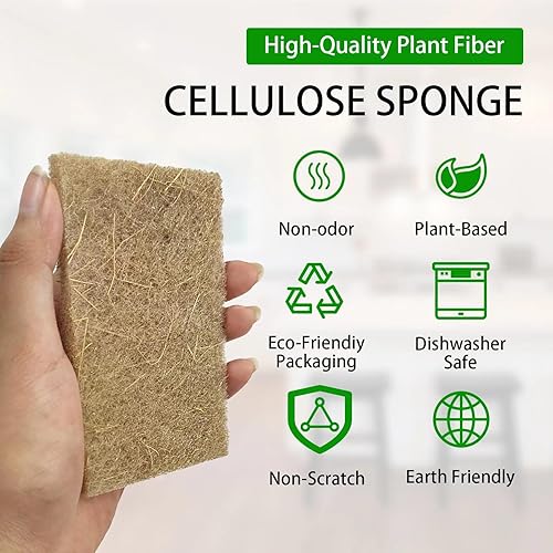 Miniatura 2 de Almohadillas de puntuación naturales (paquete de 5)  Almohadilla de esponja de limpieza biodegradable de sisal antiarañazos  Almohadilla para