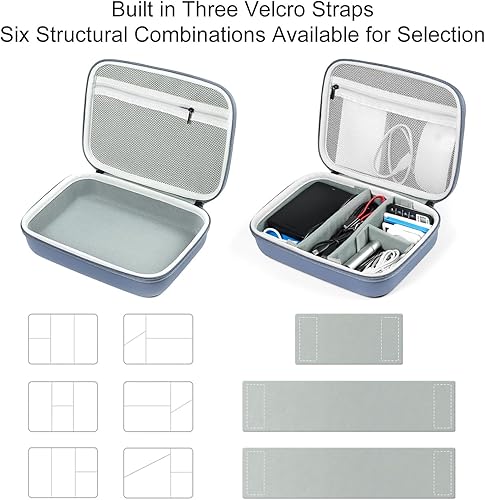 Miniatura 3 de Estuche de almacenamiento de accesorios electrónicos de EVA, bolsa de almacenamiento grande a prueba de golpes impermeable para organizador de