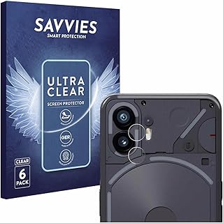 Savvies Screen Protector compatible with Nothing Phone (2) (ONLY Camera) Protection Film Clear 6-Pack