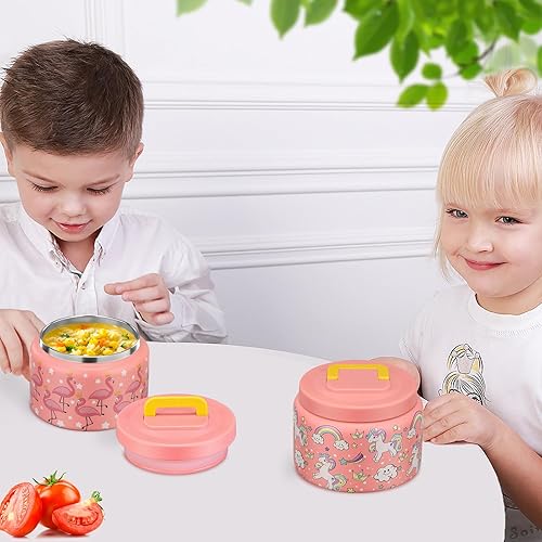 Miniatura 7 de PIQUEBAR 8oz Kids Thermo for Hot Food,Small Lunch Thermos Food Container Stainless Steel,Easy Open Wide Mouth Thermo for Hot Cold Food for Preschool