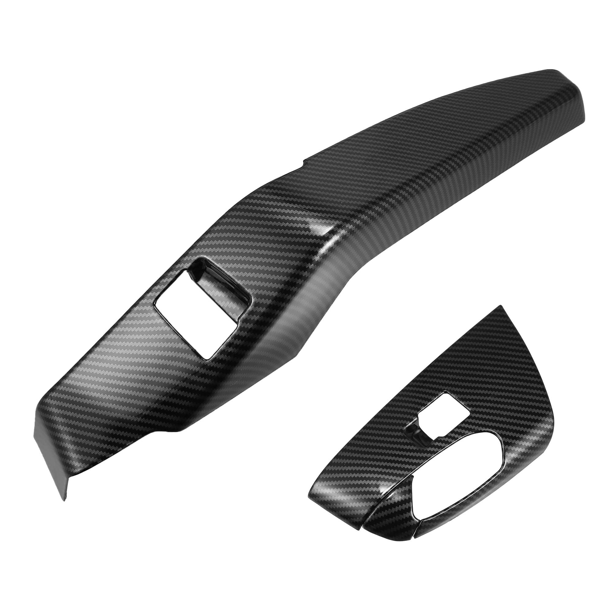 Photo 1 of X AUTOHAUX 3Pcs for Chevrolet Corvette C7 2014 2015 2016 2017 2018 2019 Window Lift Trim Switch Panel Trim Decorations Front Left Driver Side Button Panel Switch Control Cover Sticker Black