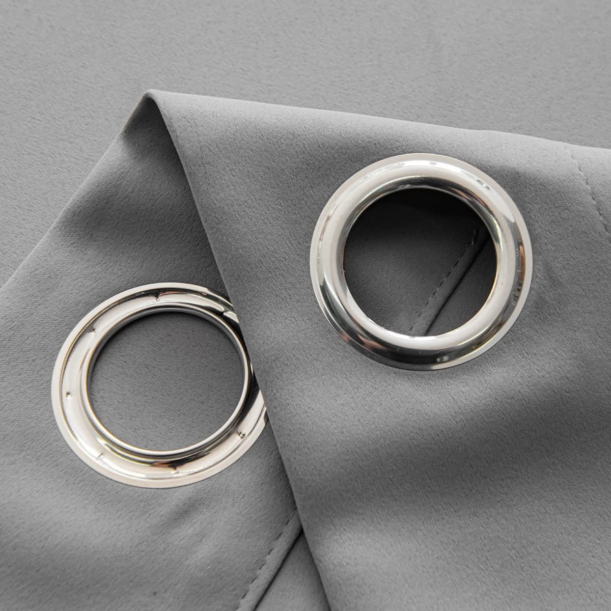 Window Grey Blackout Curtains for Bedroom 90 inches Long 2 Panels Set Grommet Blackout Drapes Energy Saving Noise Reducing Thermal Insulated for Bedroom Living Room Nursery