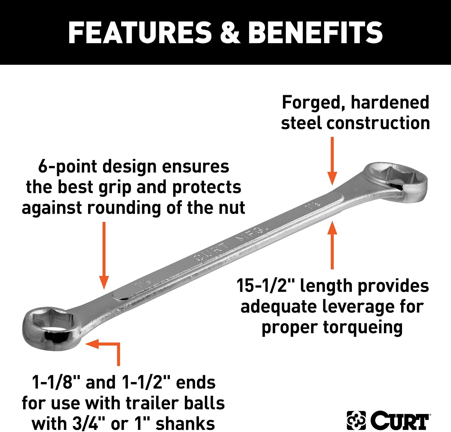 CURT Manufacturing 20001 Hitch Ball Wrench