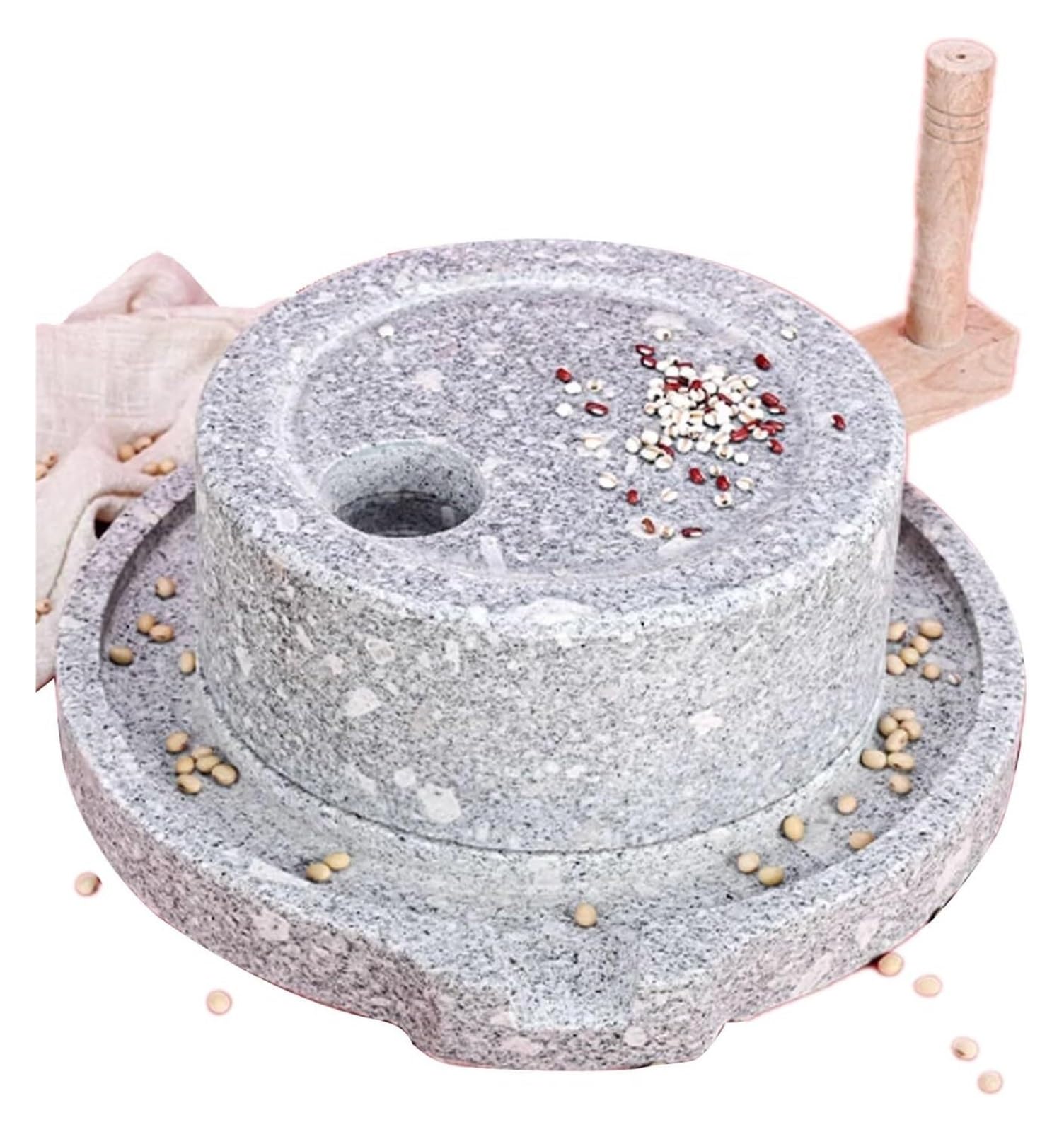 Broyeur manuel en granit de 25 cm pour faire sa farine de blé maison en cuisine