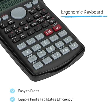 Mr. Pen Science 2 Line Calculator - Fractional & College Math Calculator for Students & Engineers