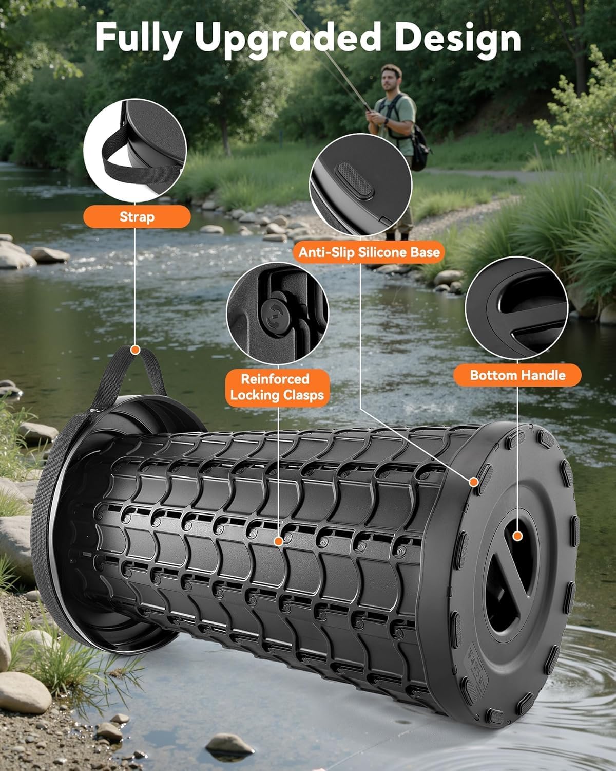 2026 Upgraded Collapsible Stool Extra Large Sturdy Portable Seat Telescoping Folding Chair for Camping Travel - XXL