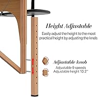 Vista 6 de Massage Table, Portable 2 Section Foldable Tattoo Bed, Height Adjustable Lash Spa Bed with Face Cradle, Home Light Weight Facial Salon Bed with Wood