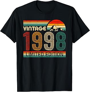 Vintage Birthday Classic Year Retro Yrs Idea Store Vintage 1998 Limited Edition Classic 1998 Vintage Birthday T-Shirt