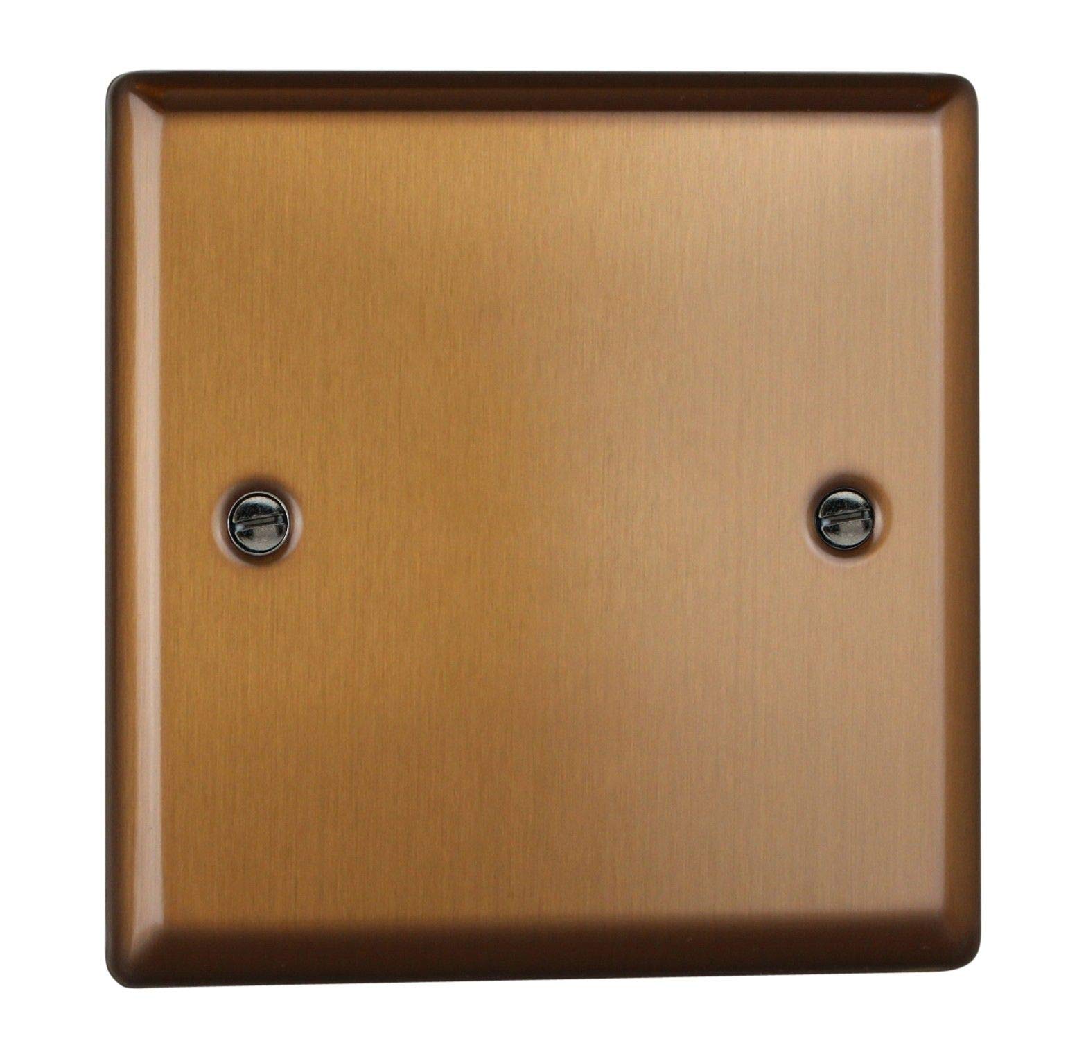 Varilight Single Blank Plate Brushed Bronze