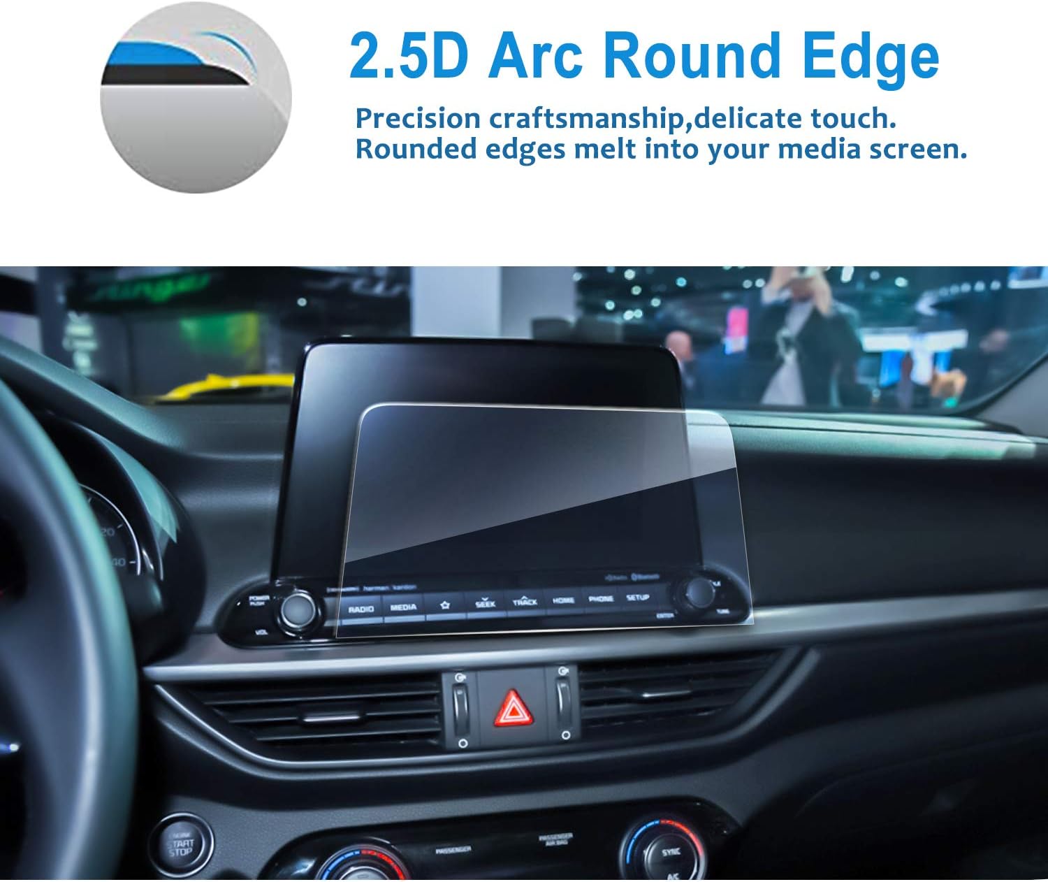 lfotpp fit for 2019 2020 2021 forte 8 inch car navigation screen protector tempered glass 9h hardness audio infotainment display center touch protect