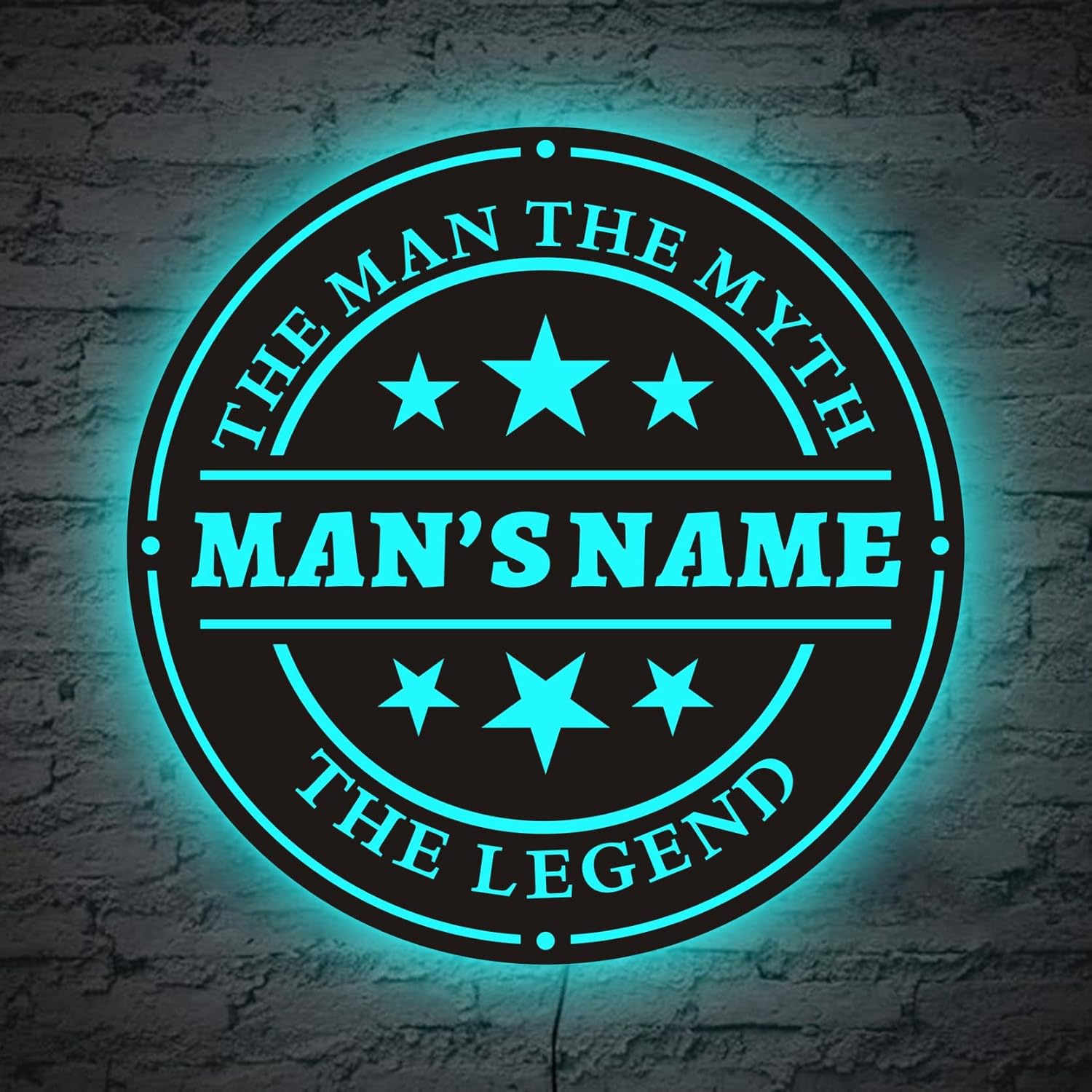 Dad The Man The Myth The Legend Neon Sign, The Legend Personalized Illuminated Sign, Gift for Father in Law, Custom Dad Present