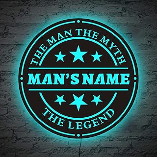 Dad The Man The Myth The Legend Neon Sign, The Legend Personalized Illuminated Sign, Gift for Father in Law, Custom Dad Present