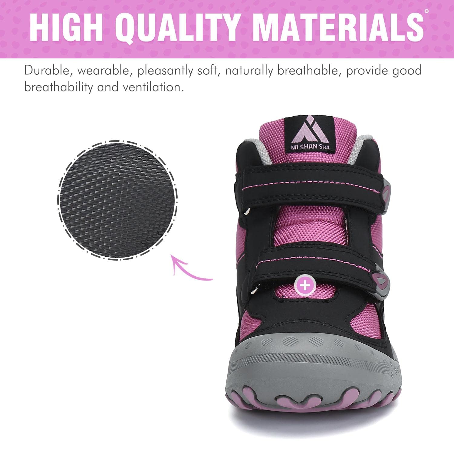 Mishansha Botas de Senderismo Niño Niña Antideslizante Ligero Zapatillas de Montaña 37 EU