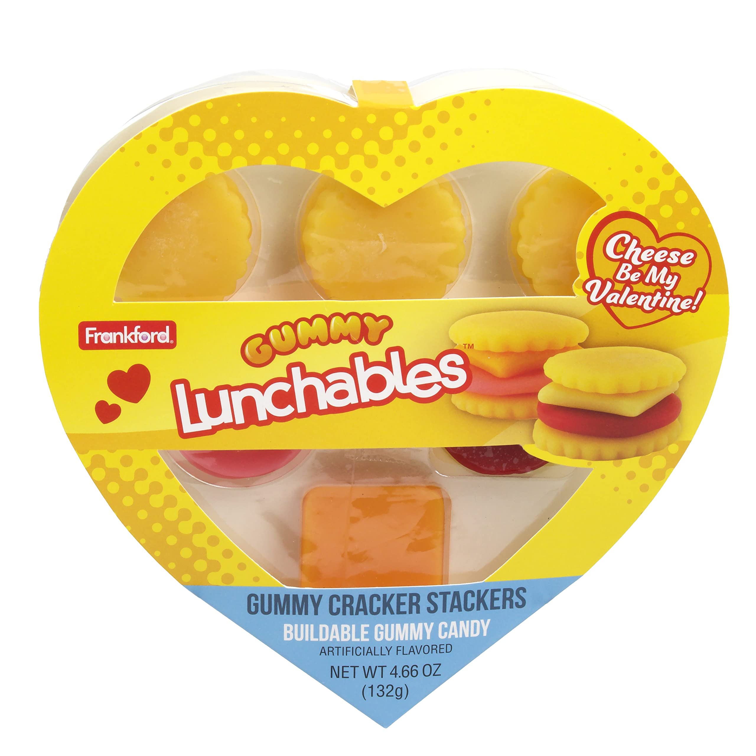 Lunchables Gummy Candy Cracker Stackers Heart Shaped Box Valentine's Day Gift