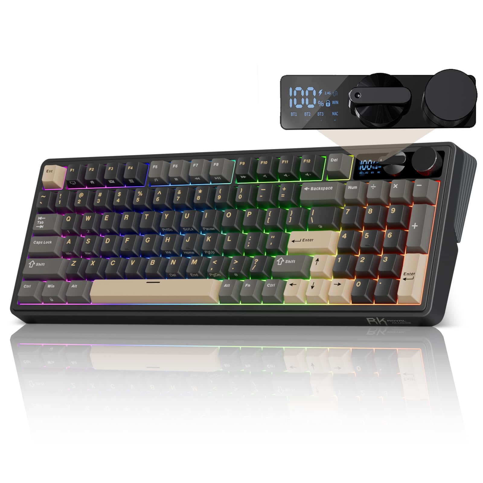 【期間限定】RK  KLUDGE M100 メカニカルキーボード Amazon.com: RK ROYAL KLUDGE M100 Wireless Mechanical Keyboard w