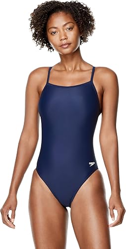 Speedo Traje de baño de una Pieza PowerFlex Flyback Solid Adult Team Colors