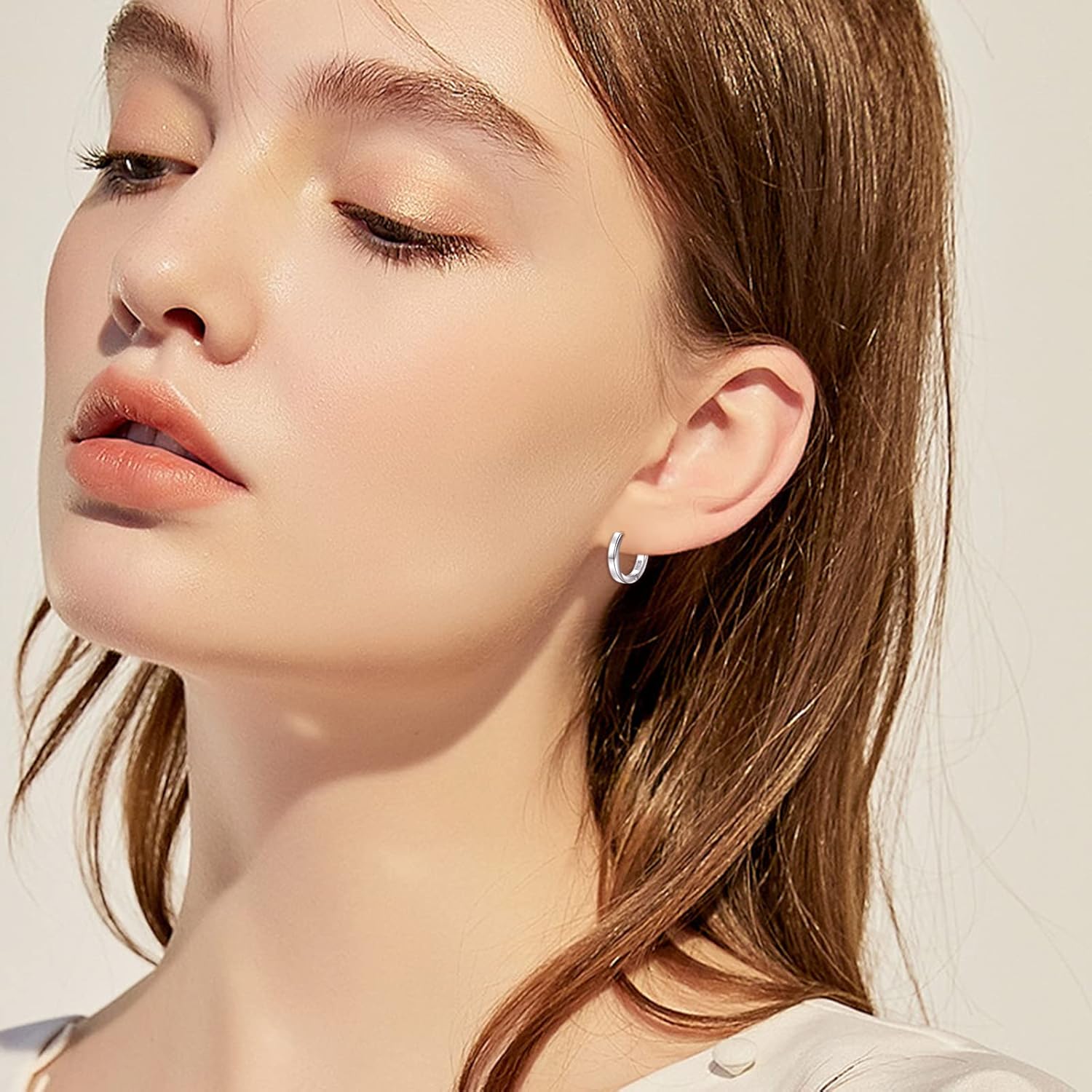 925 Sterling Silver Huggie Hoop Earrings Dainty Lever Back Dangle Drop Earrings for Women Men Holiday Jewelry Gift