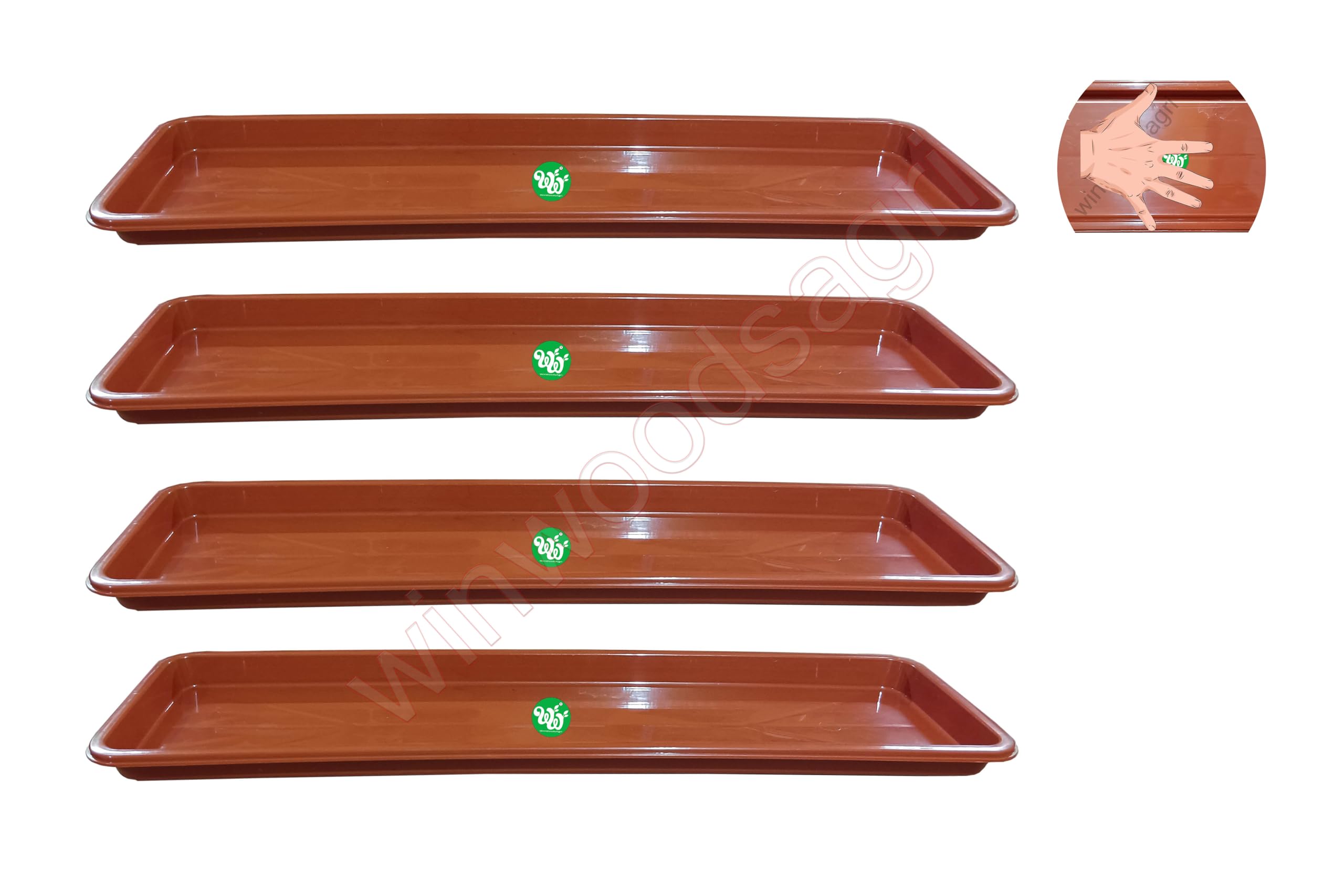 WinWoodsAgri 25 inch Rectangular Bottom Tray(Plate/Saucer) Suitable for Rectangular Plastic Pot - Terracotta Color | Heavy Duty Highly Durable Plant saucerGamla for Indoor/Outdoor Balcony Garden (B0C8DTYKJ6) Amazon Price History, Amazon Price Tracker