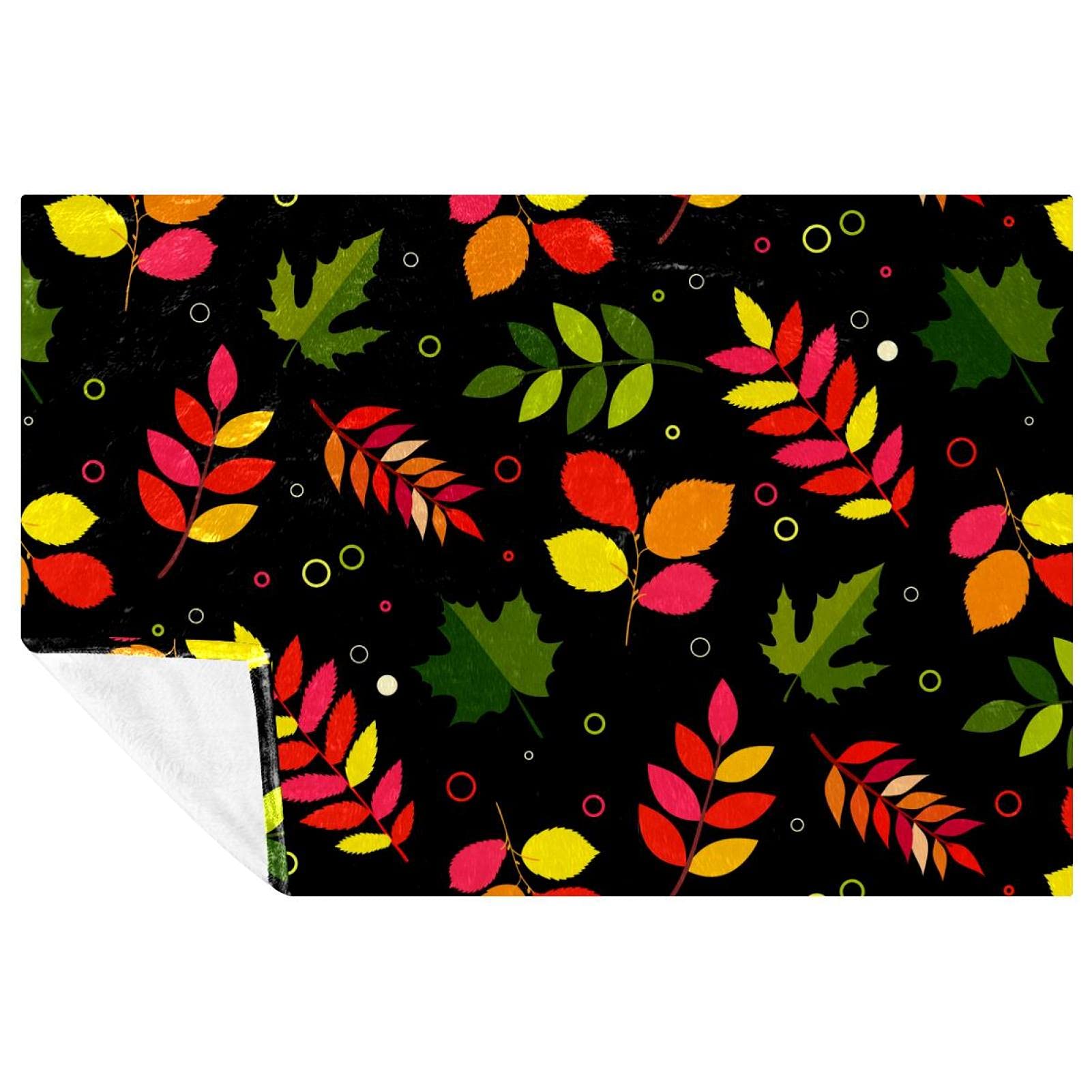 Couverture d'automne 150x100 cm plaid noir lit et canapé