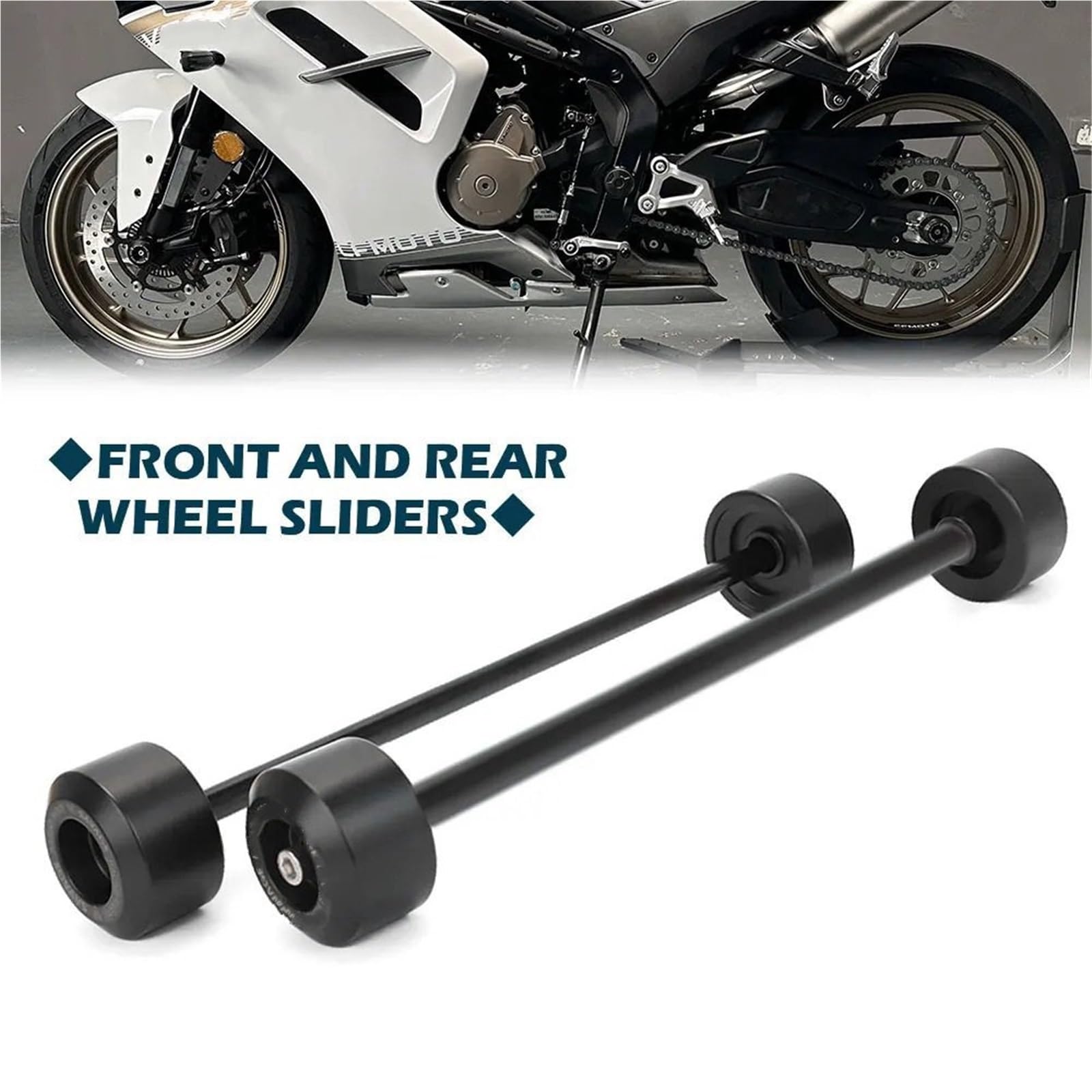Pasuje Do CFMOTO 500SR VOOM 500 SR 2024 2025 SR500 Oś Widelca Wahacz Osłona Zabezpieczenie Przed Upadkiem Tylne Przednie Ślizgi Koła wspornik szpula wahacza(Front Rear Slider)