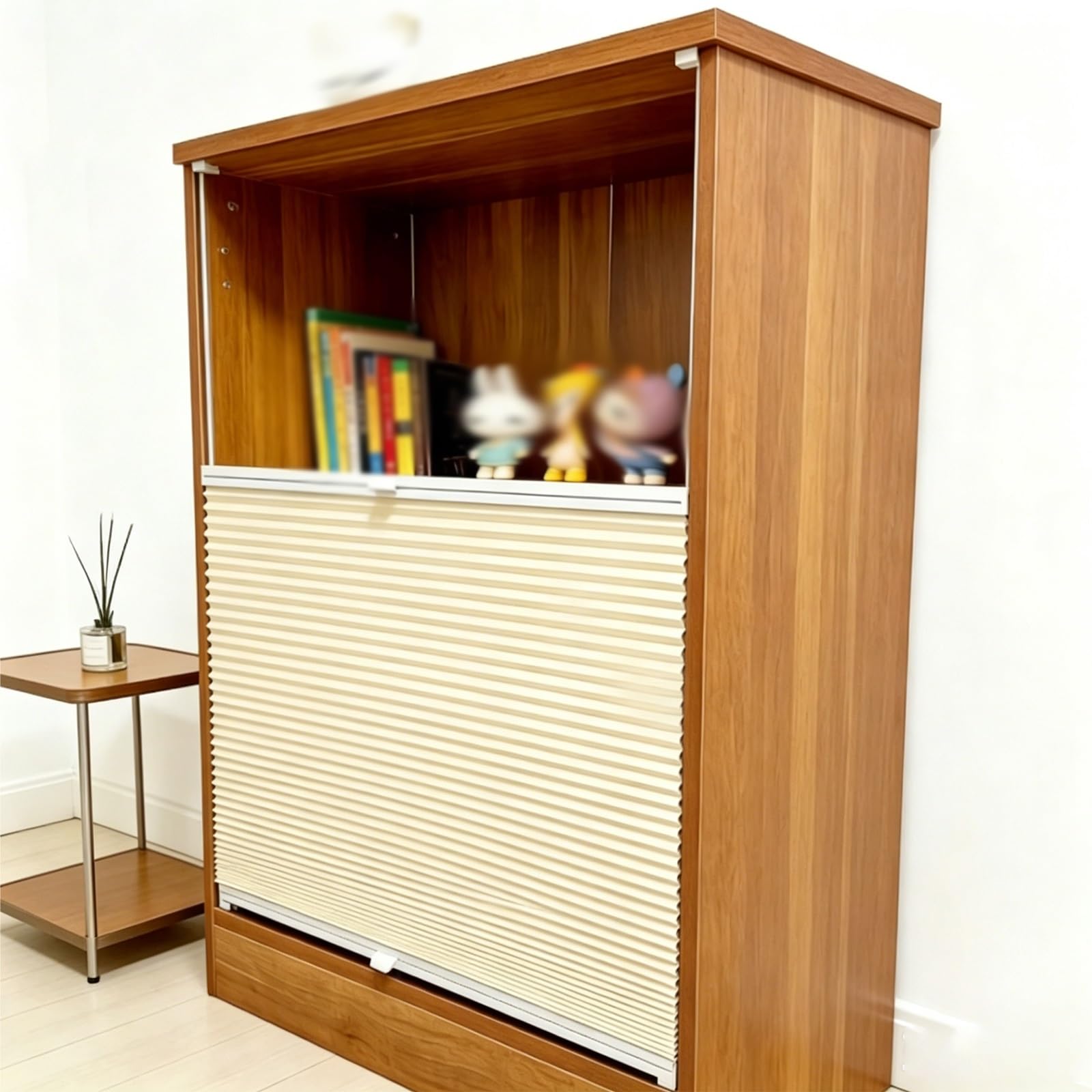 WLCGYD Concertina door Small Accordion Doors for Cabinets, Retractable Cabinet Door for Storage Shelves Wardrobe Small Space Windows, Sliding Privacy Folding Door, Custom Size(100x110cm (39x43in))