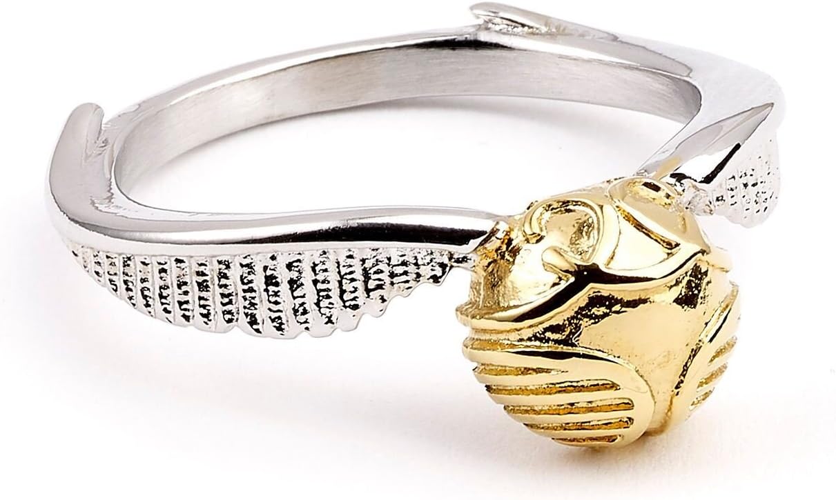 The Carat Shop Harry Potter Golden Snitch Stainless Steel Ring - Medium - Size M