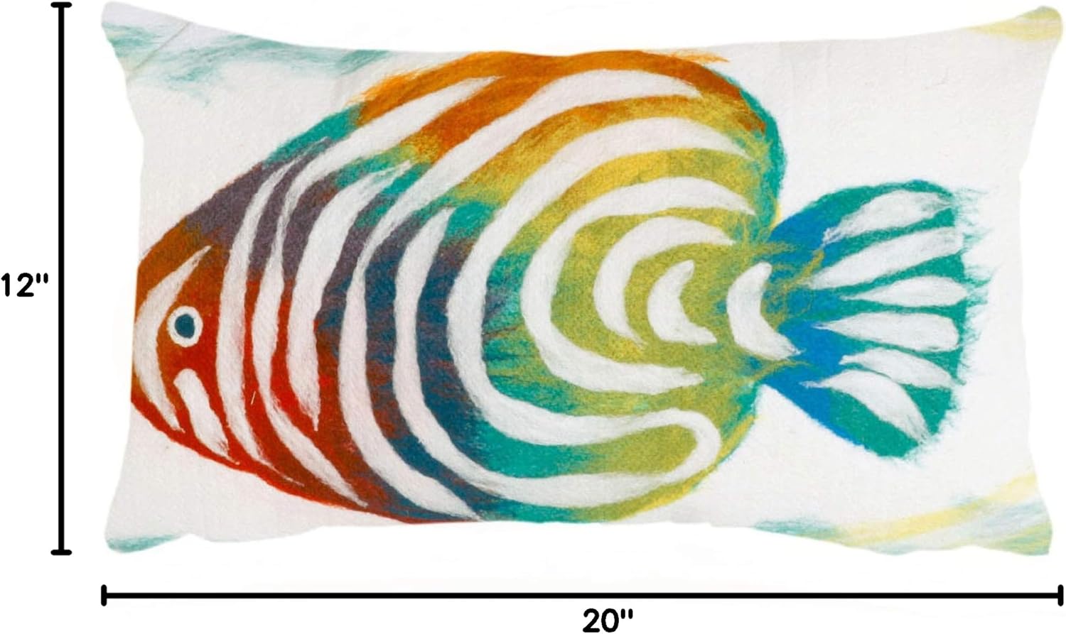 Liora Manne Mystic III Caribbean Fish Pearl Indoor/Outdoor Pillow