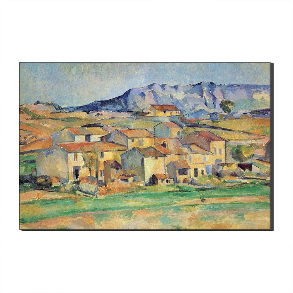 Toile Cezanne Hameau à Payennet impression artistique haute définition sur toile grand format